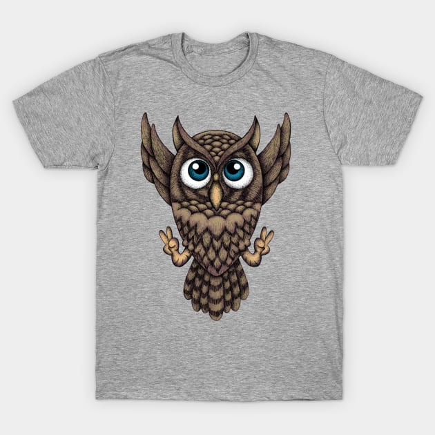Victory Owl T-Shirt by jun087